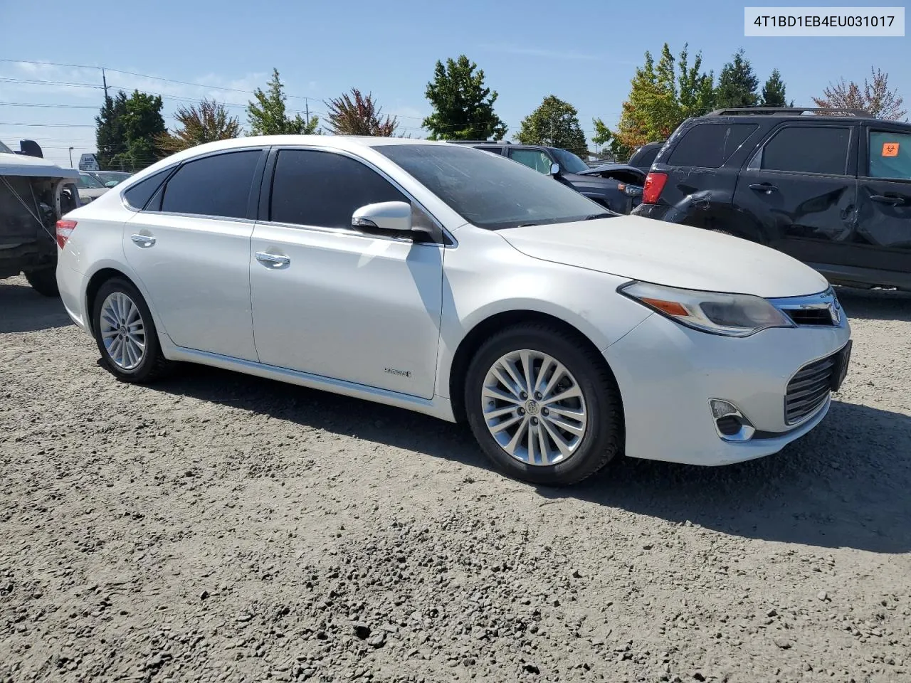 4T1BD1EB4EU031017 2014 Toyota Avalon Hybrid