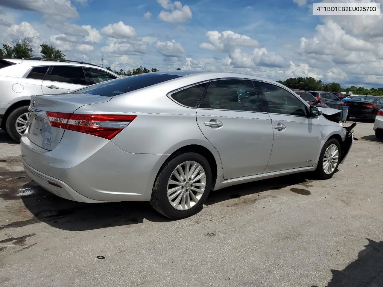 4T1BD1EB2EU025703 2014 Toyota Avalon Hybrid