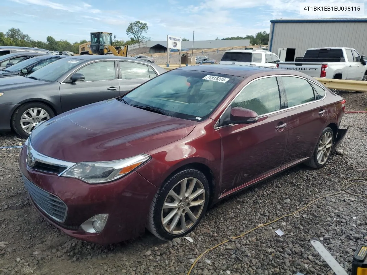 2014 Toyota Avalon Base VIN: 4T1BK1EB1EU098115 Lot: 71015374