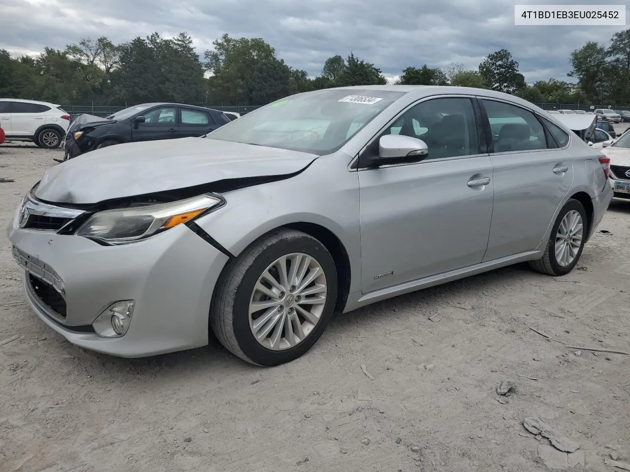 2014 Toyota Avalon Hybrid VIN: 4T1BD1EB3EU025452 Lot: 71306534