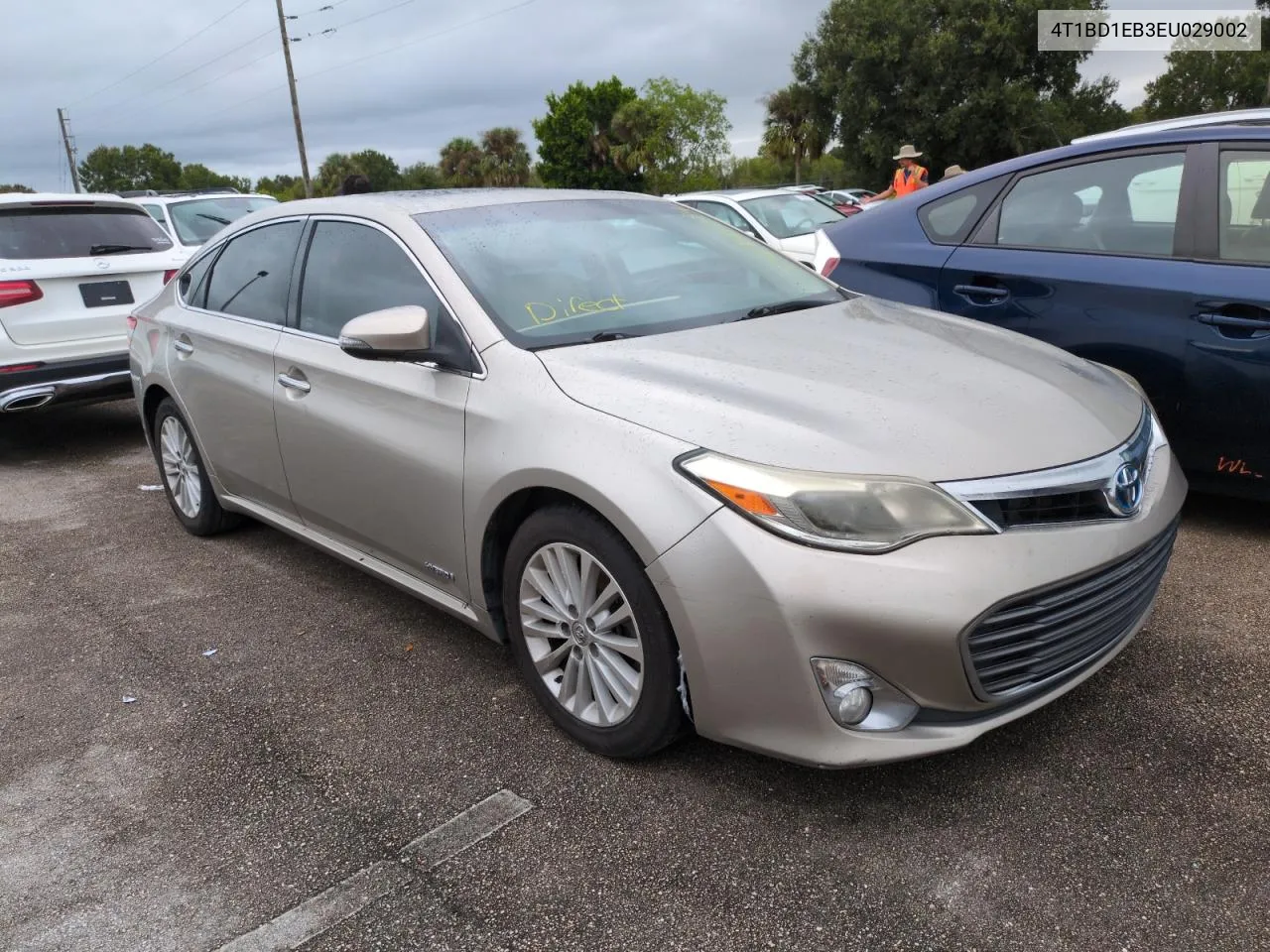 2014 Toyota Avalon Hybrid VIN: 4T1BD1EB3EU029002 Lot: 74942184