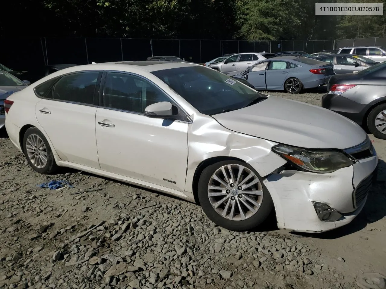 2014 Toyota Avalon Hybrid VIN: 4T1BD1EB0EU020578 Lot: 75168874