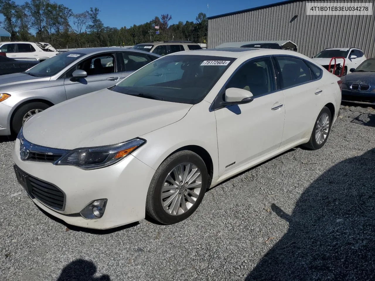 2014 Toyota Avalon Hybrid VIN: 4T1BD1EB3EU034278 Lot: 75172604