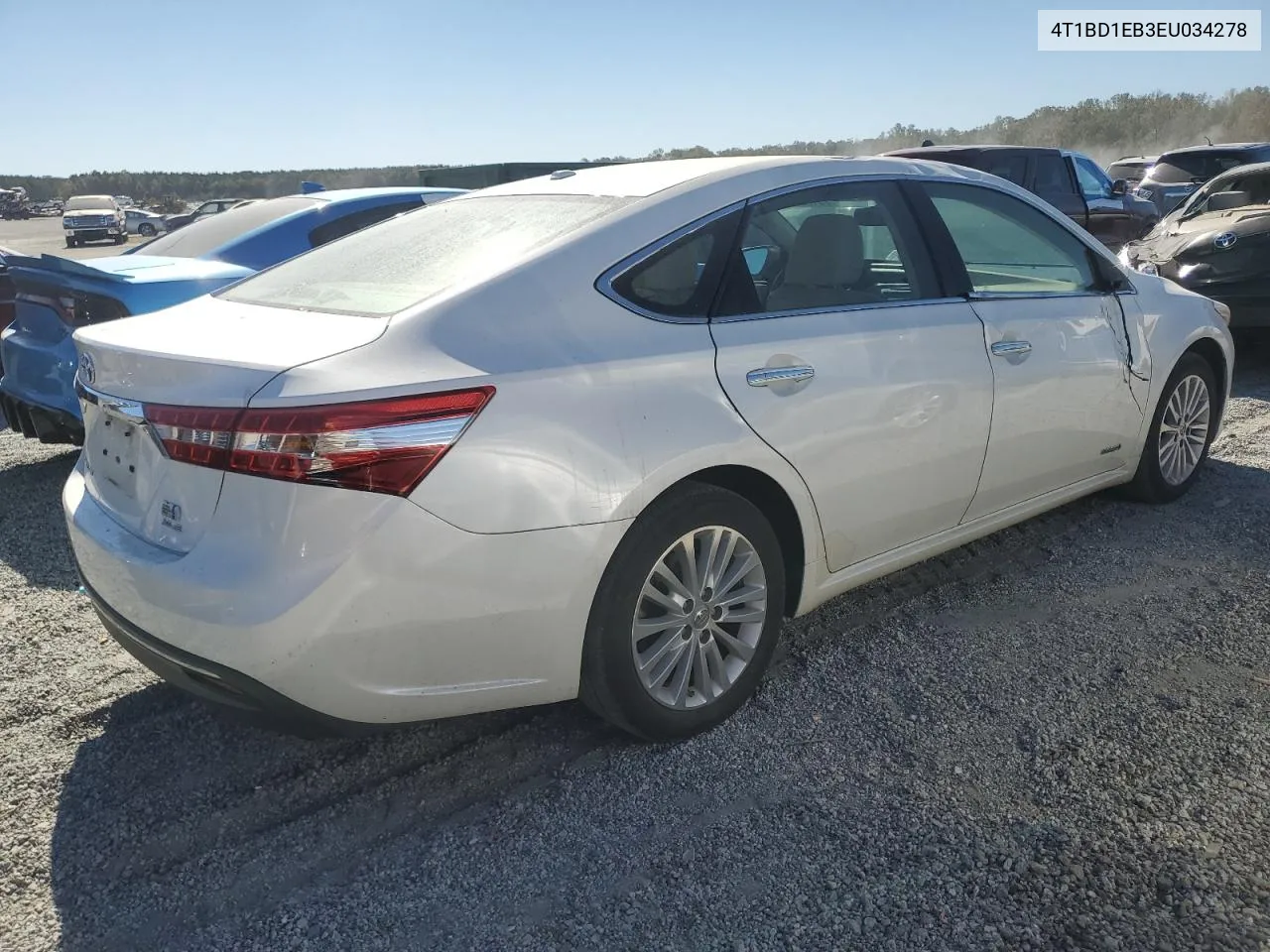 2014 Toyota Avalon Hybrid VIN: 4T1BD1EB3EU034278 Lot: 75172604