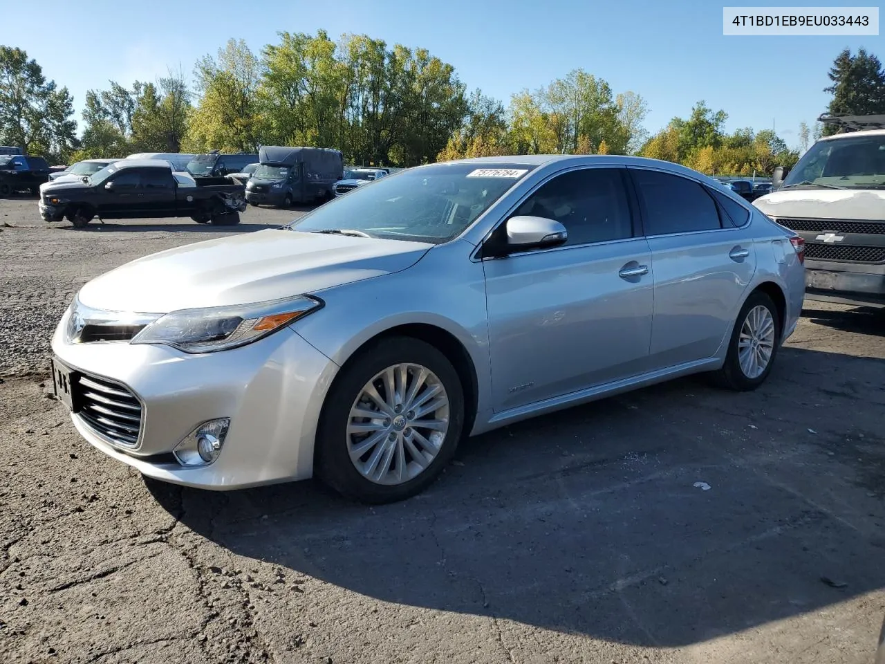 2014 Toyota Avalon Hybrid VIN: 4T1BD1EB9EU033443 Lot: 75776784