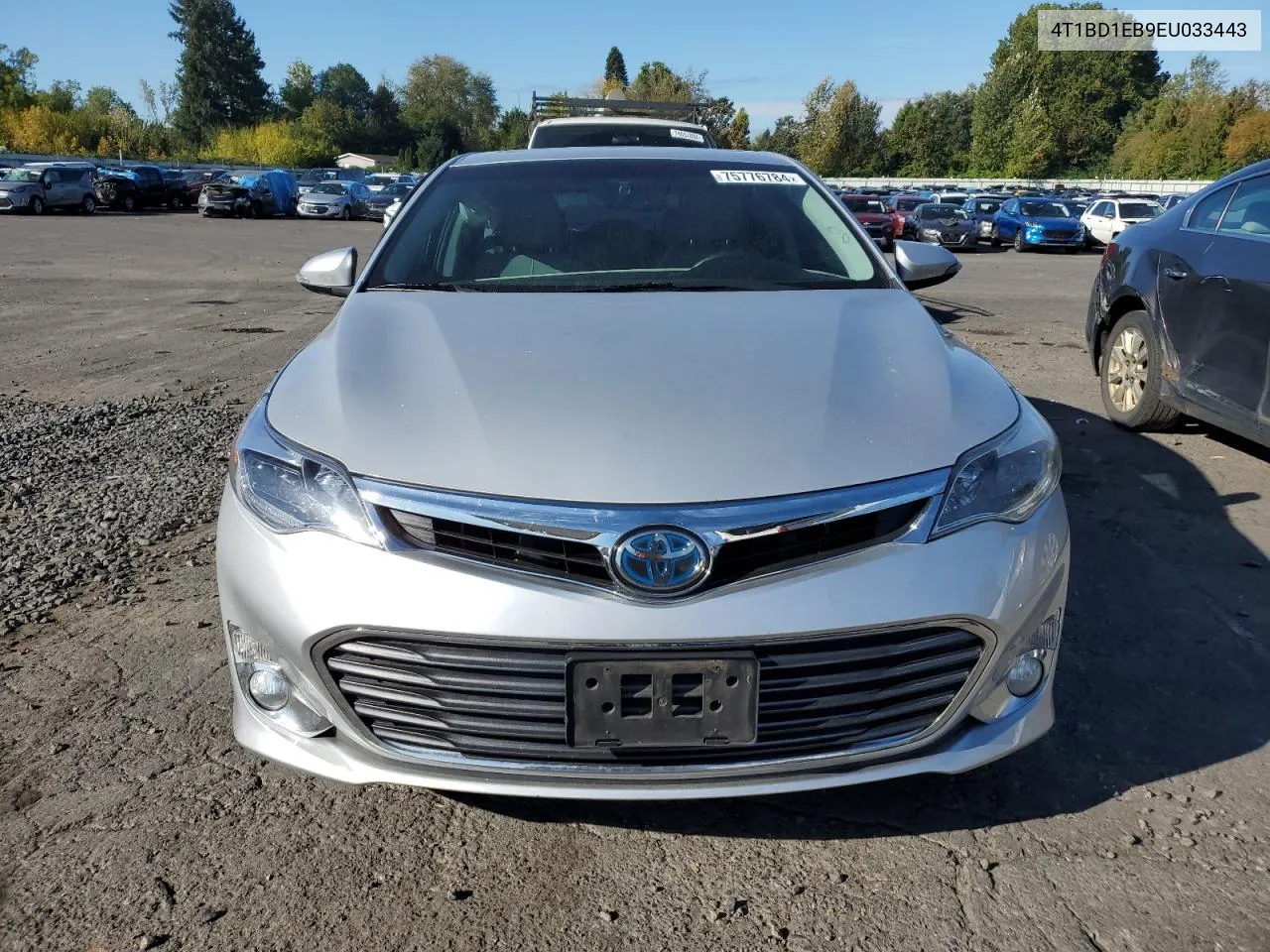 2014 Toyota Avalon Hybrid VIN: 4T1BD1EB9EU033443 Lot: 75776784