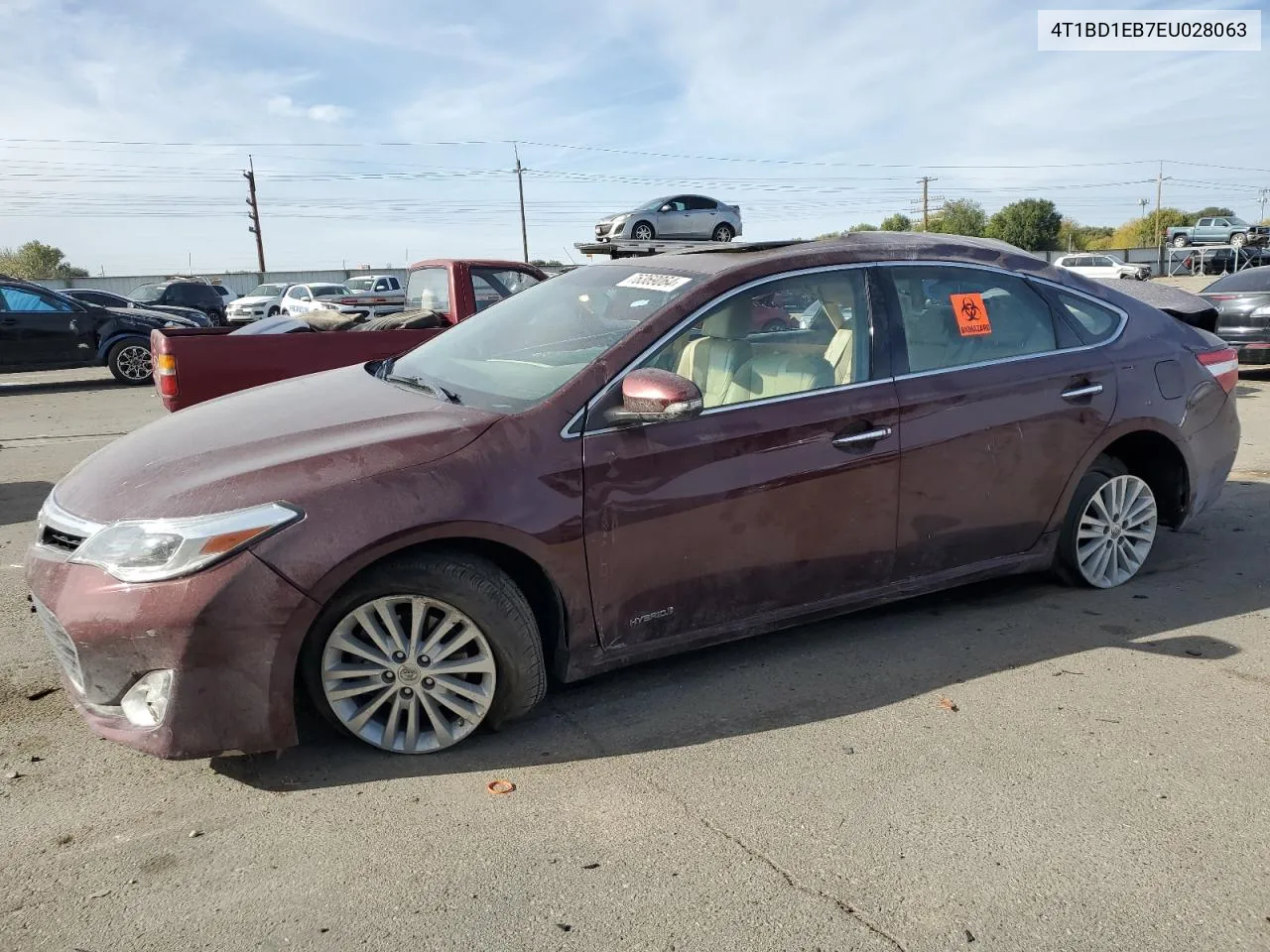 2014 Toyota Avalon Hybrid VIN: 4T1BD1EB7EU028063 Lot: 76369064