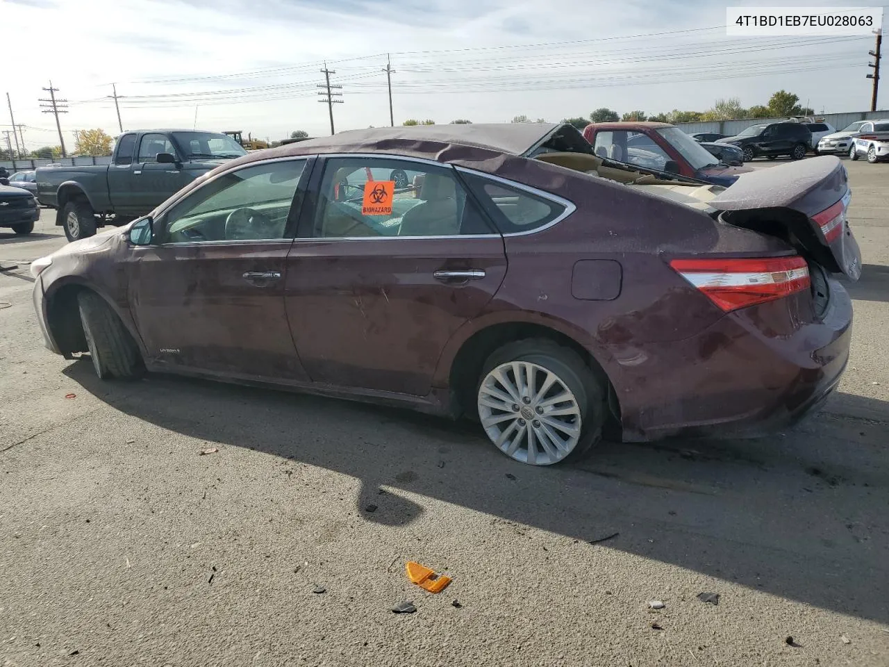 2014 Toyota Avalon Hybrid VIN: 4T1BD1EB7EU028063 Lot: 76369064