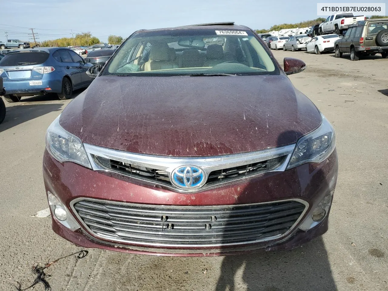 2014 Toyota Avalon Hybrid VIN: 4T1BD1EB7EU028063 Lot: 76369064