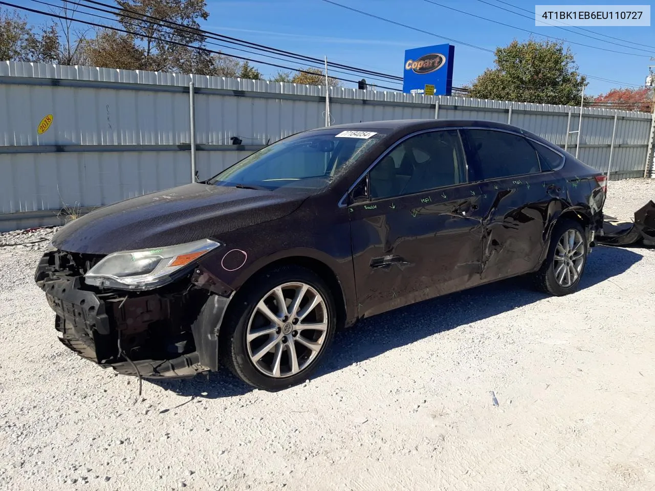 2014 Toyota Avalon Base VIN: 4T1BK1EB6EU110727 Lot: 77184054