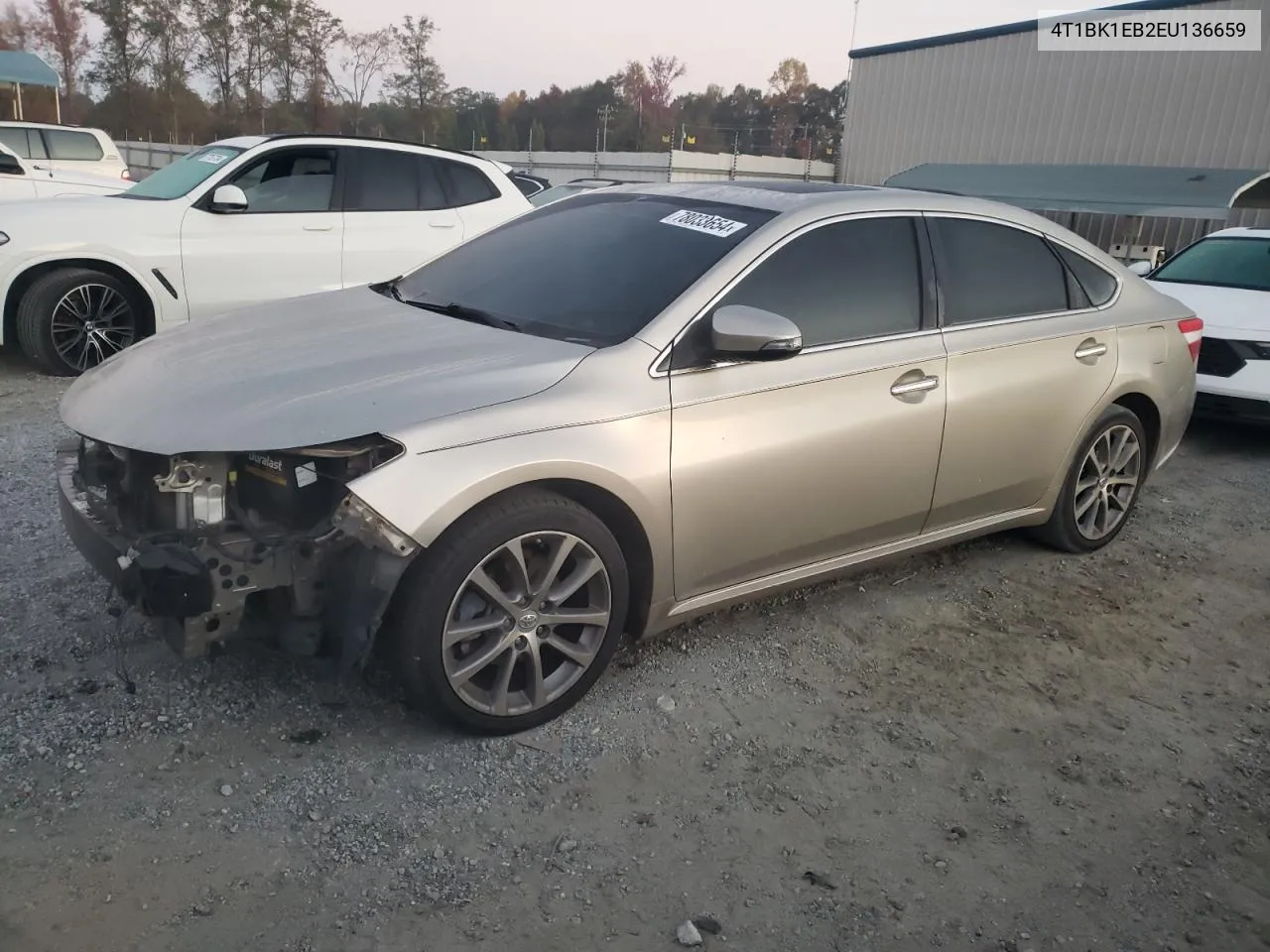 2014 Toyota Avalon Base VIN: 4T1BK1EB2EU136659 Lot: 78033654