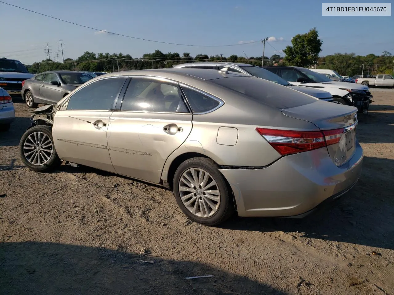 2015 Toyota Avalon Hybrid VIN: 4T1BD1EB1FU045670 Lot: 71190184