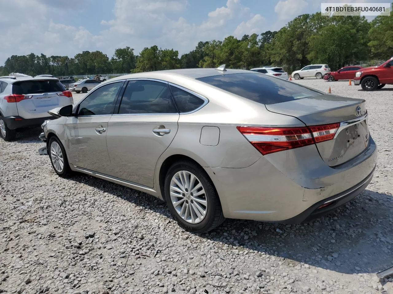 2015 Toyota Avalon Hybrid VIN: 4T1BD1EB3FU040681 Lot: 71480524