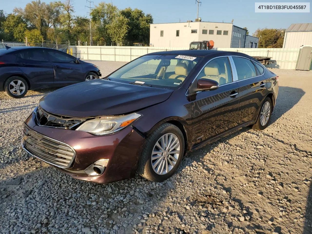 2015 Toyota Avalon Hybrid VIN: 4T1BD1EB3FU045587 Lot: 72130724