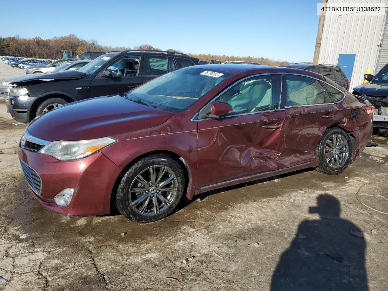 2015 Toyota Avalon Xle VIN: 4T1BK1EB5FU138522 Lot: 78738923