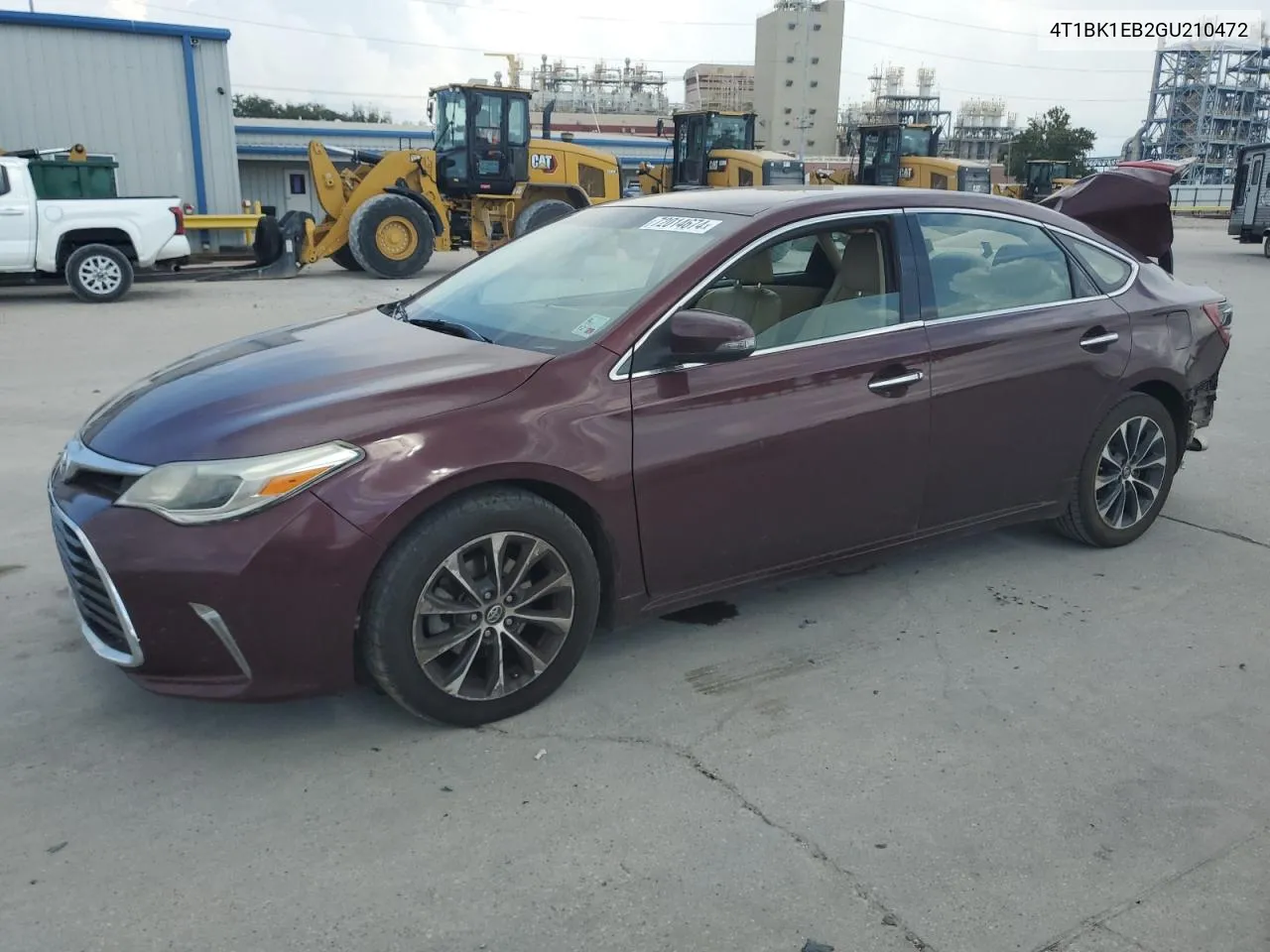 2016 Toyota Avalon Xle VIN: 4T1BK1EB2GU210472 Lot: 72014674