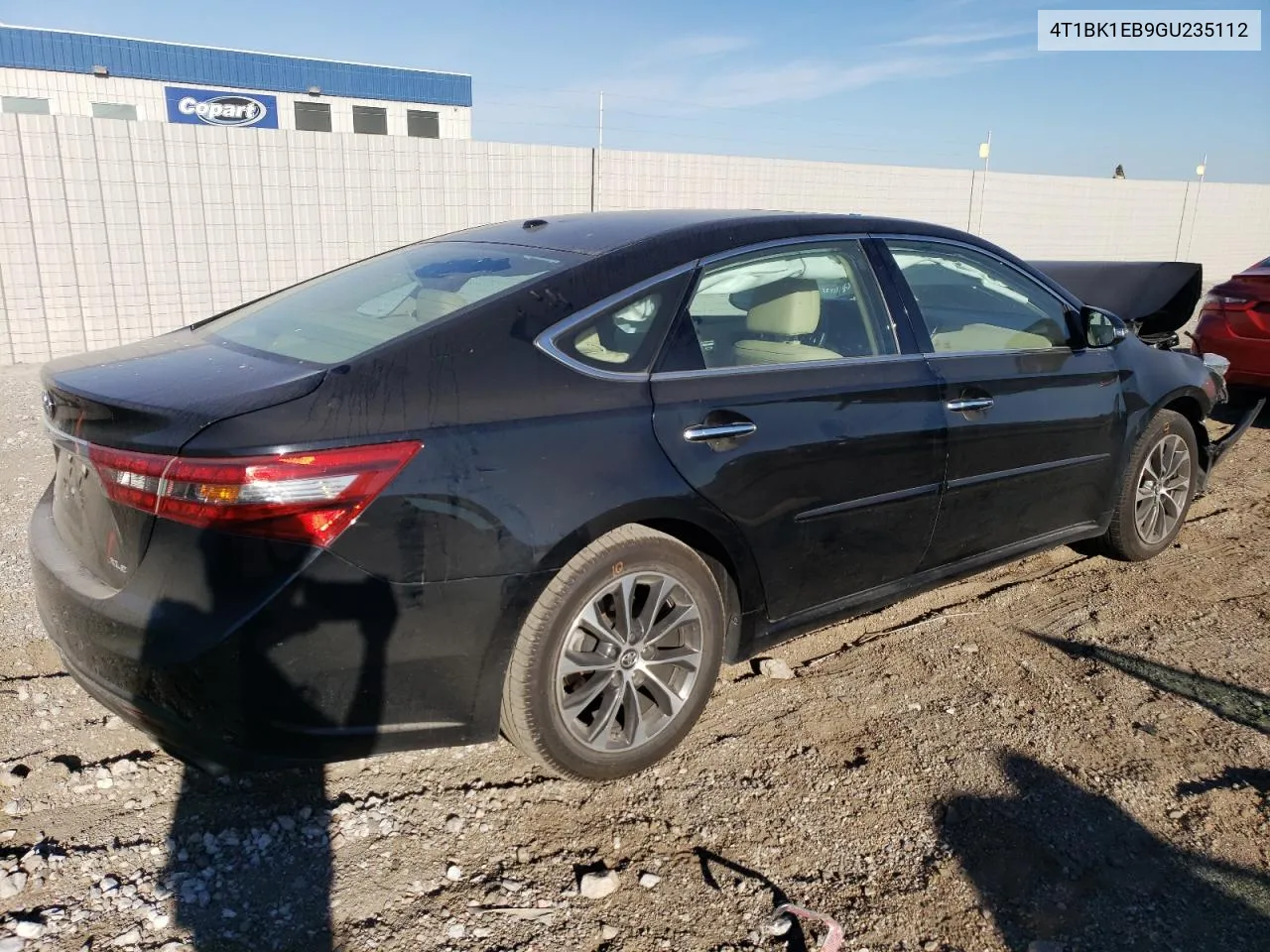 2016 Toyota Avalon Xle VIN: 4T1BK1EB9GU235112 Lot: 72285224