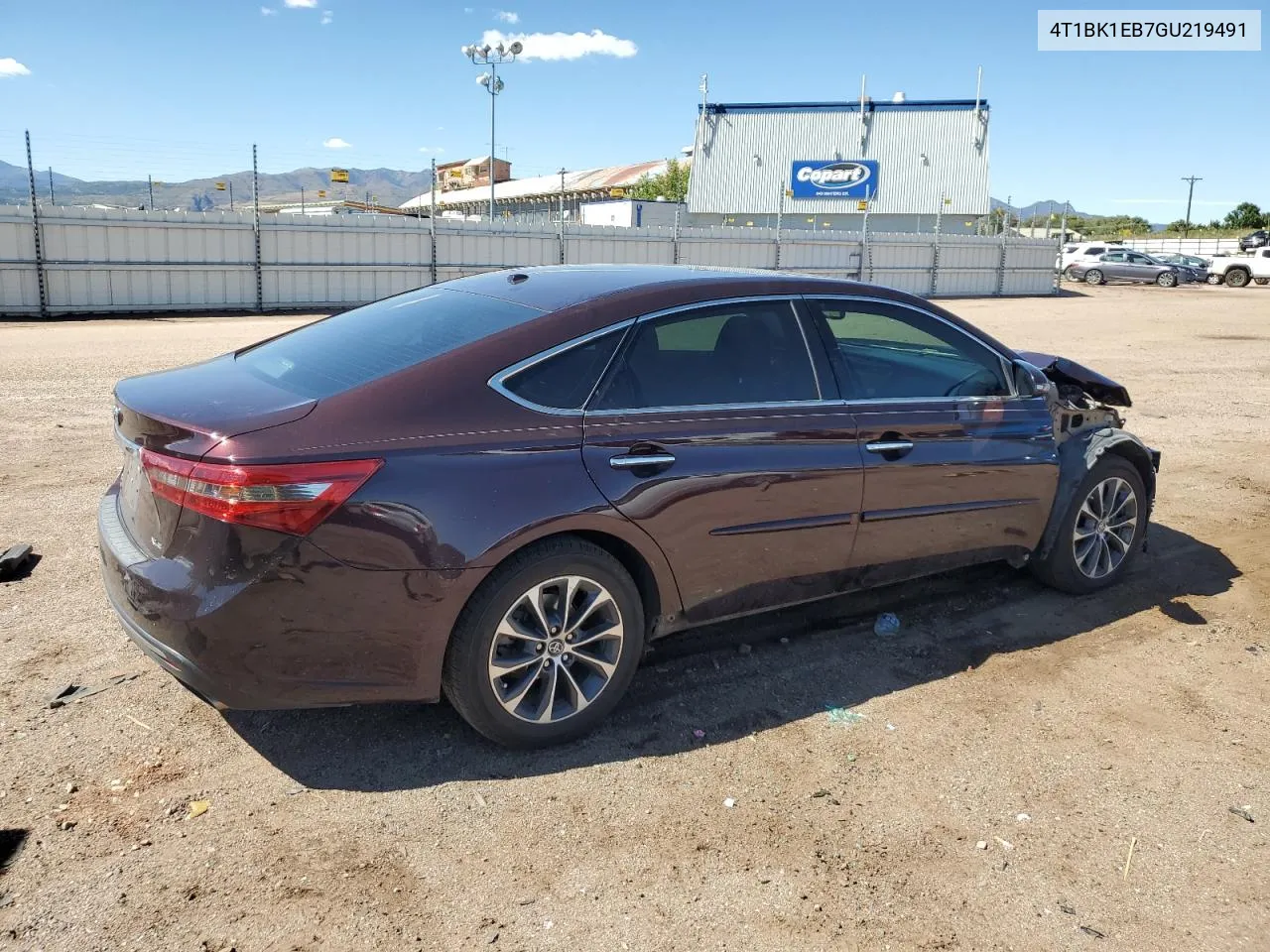 2016 Toyota Avalon Xle VIN: 4T1BK1EB7GU219491 Lot: 72380634