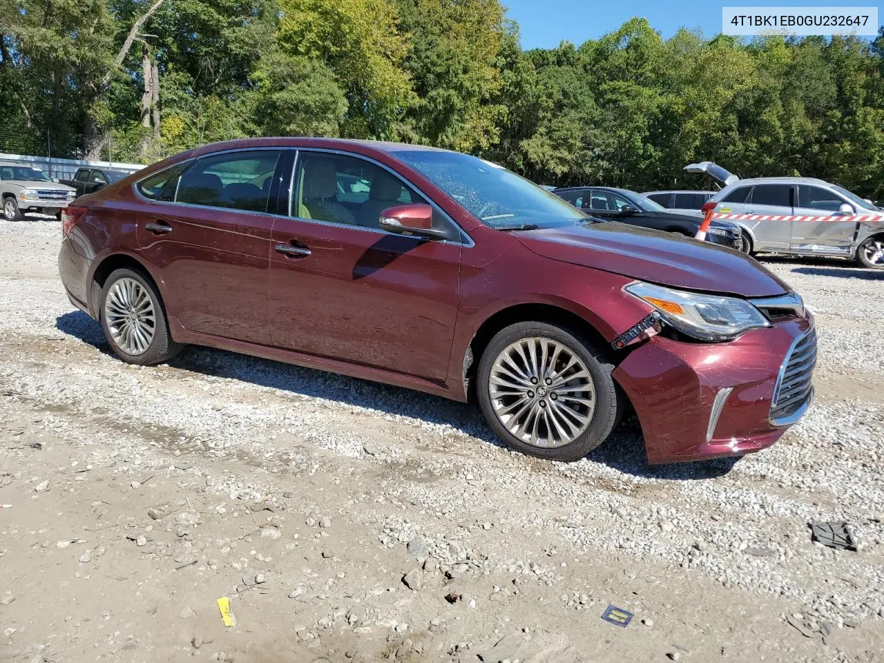 2016 Toyota Avalon Xle VIN: 4T1BK1EB0GU232647 Lot: 75181064