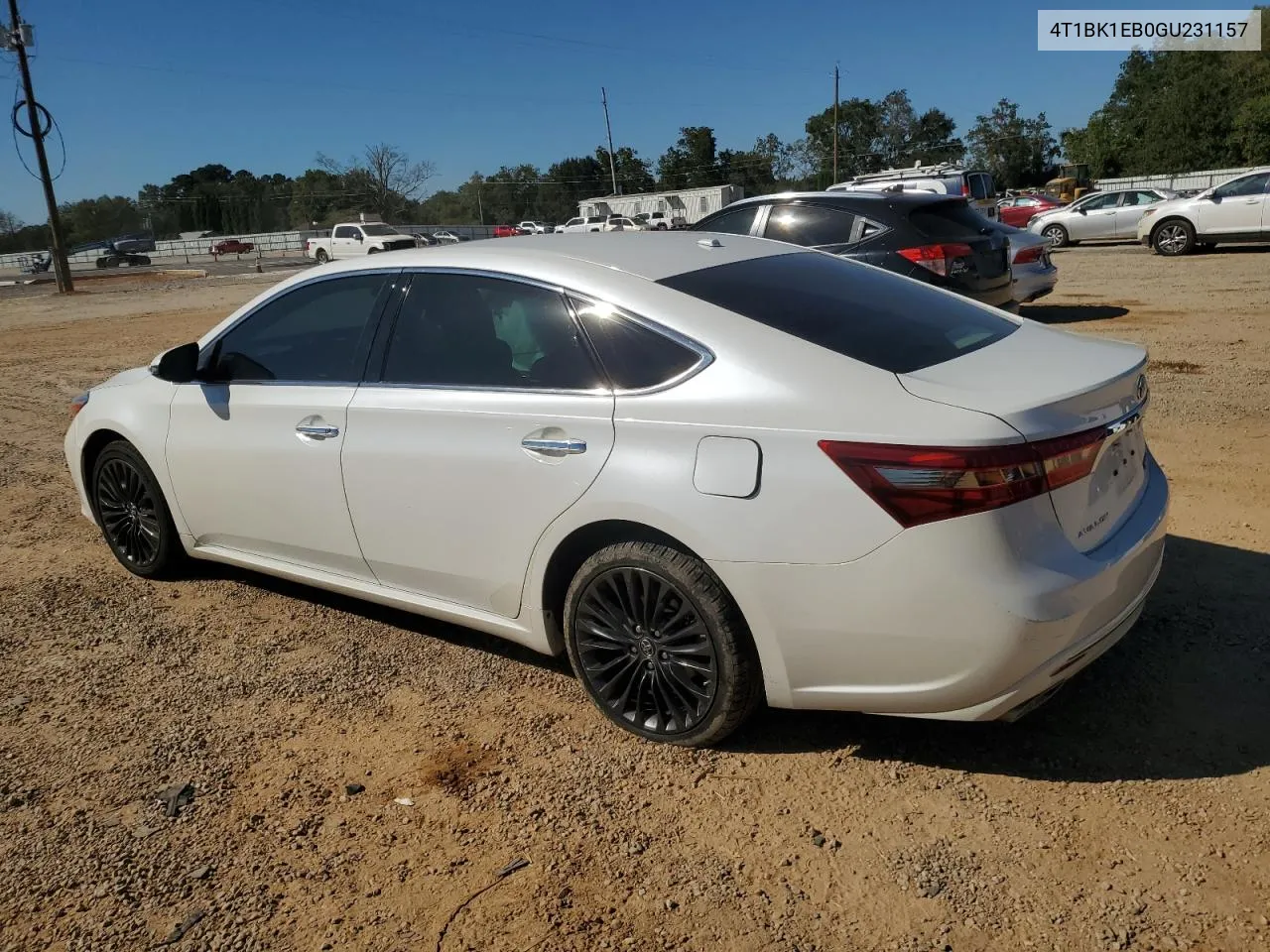 2016 Toyota Avalon Xle VIN: 4T1BK1EB0GU231157 Lot: 76753324