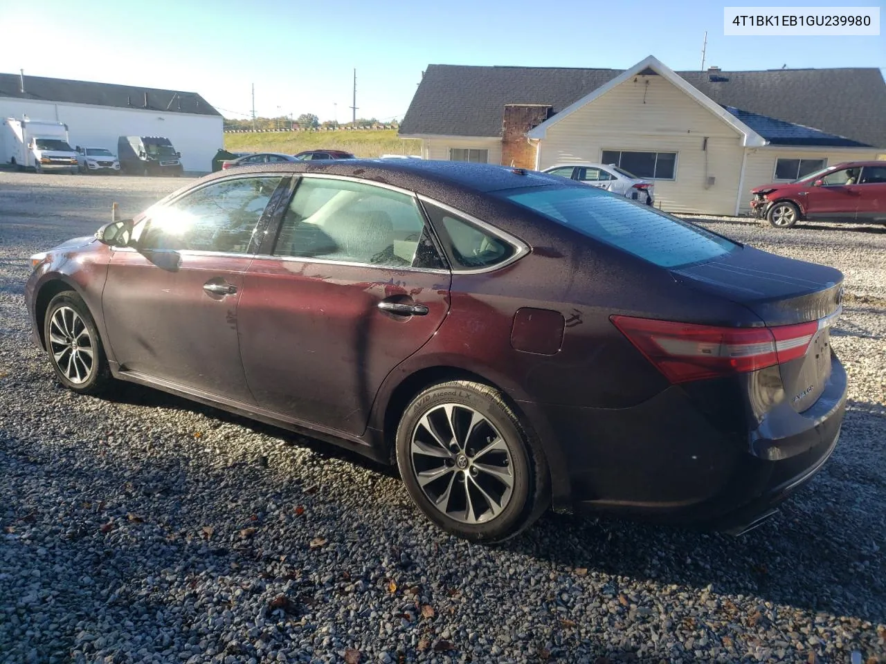 2016 Toyota Avalon Xle VIN: 4T1BK1EB1GU239980 Lot: 76775404