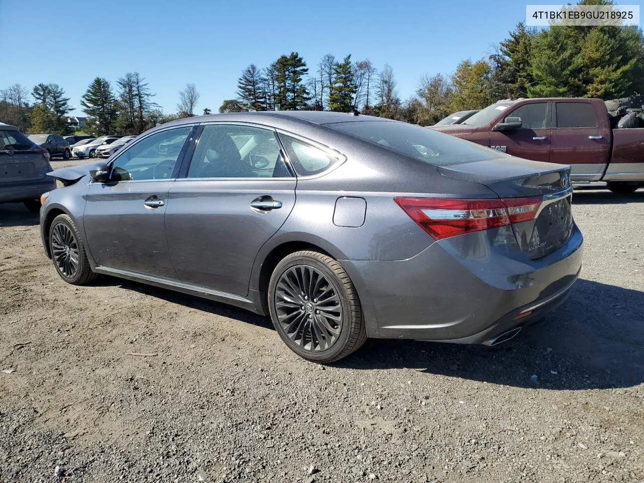 2016 Toyota Avalon Xle VIN: 4T1BK1EB9GU218925 Lot: 76803074