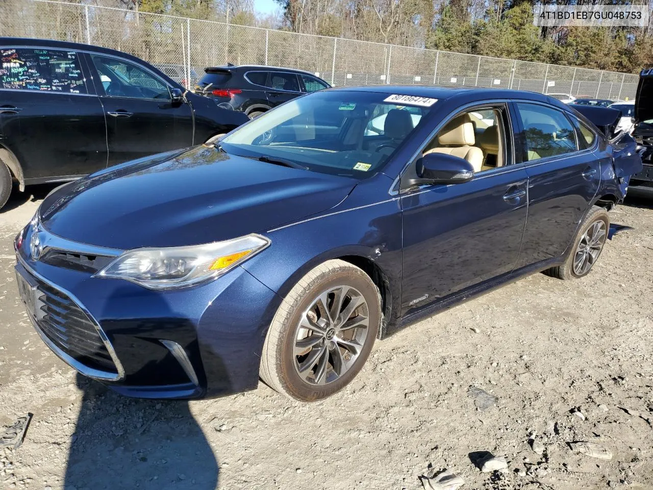 2016 Toyota Avalon Hybrid VIN: 4T1BD1EB7GU048753 Lot: 80186474