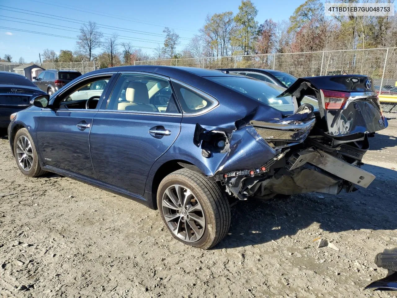 2016 Toyota Avalon Hybrid VIN: 4T1BD1EB7GU048753 Lot: 80186474