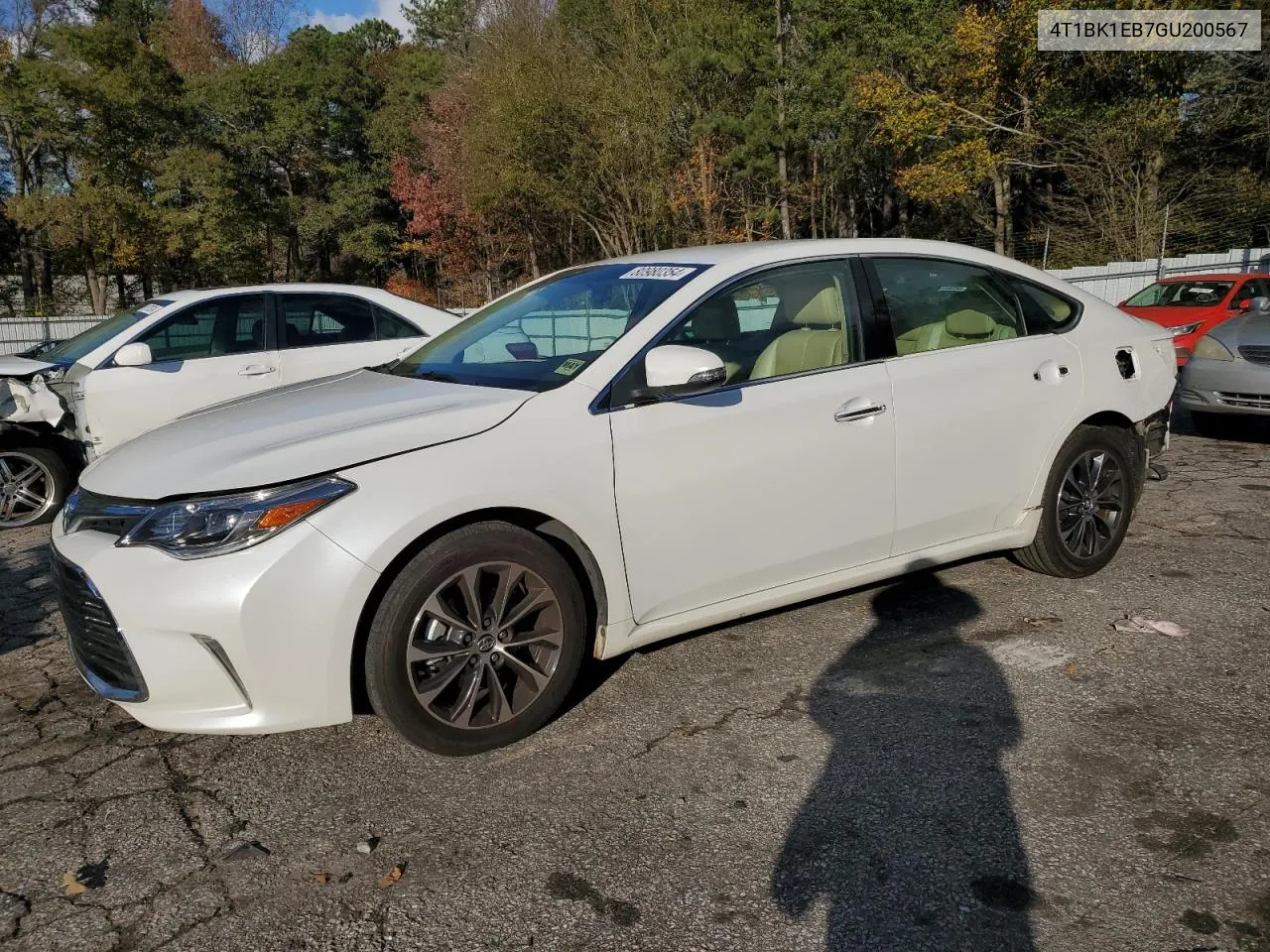 2016 Toyota Avalon Xle VIN: 4T1BK1EB7GU200567 Lot: 80980354