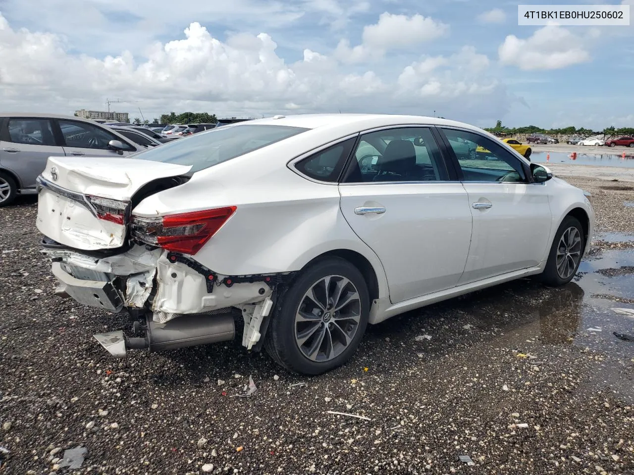 2017 Toyota Avalon Xle VIN: 4T1BK1EB0HU250602 Lot: 69786954