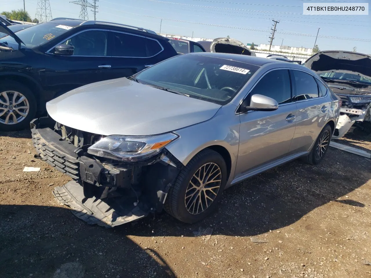 2017 Toyota Avalon Xle VIN: 4T1BK1EB0HU248770 Lot: 72738614