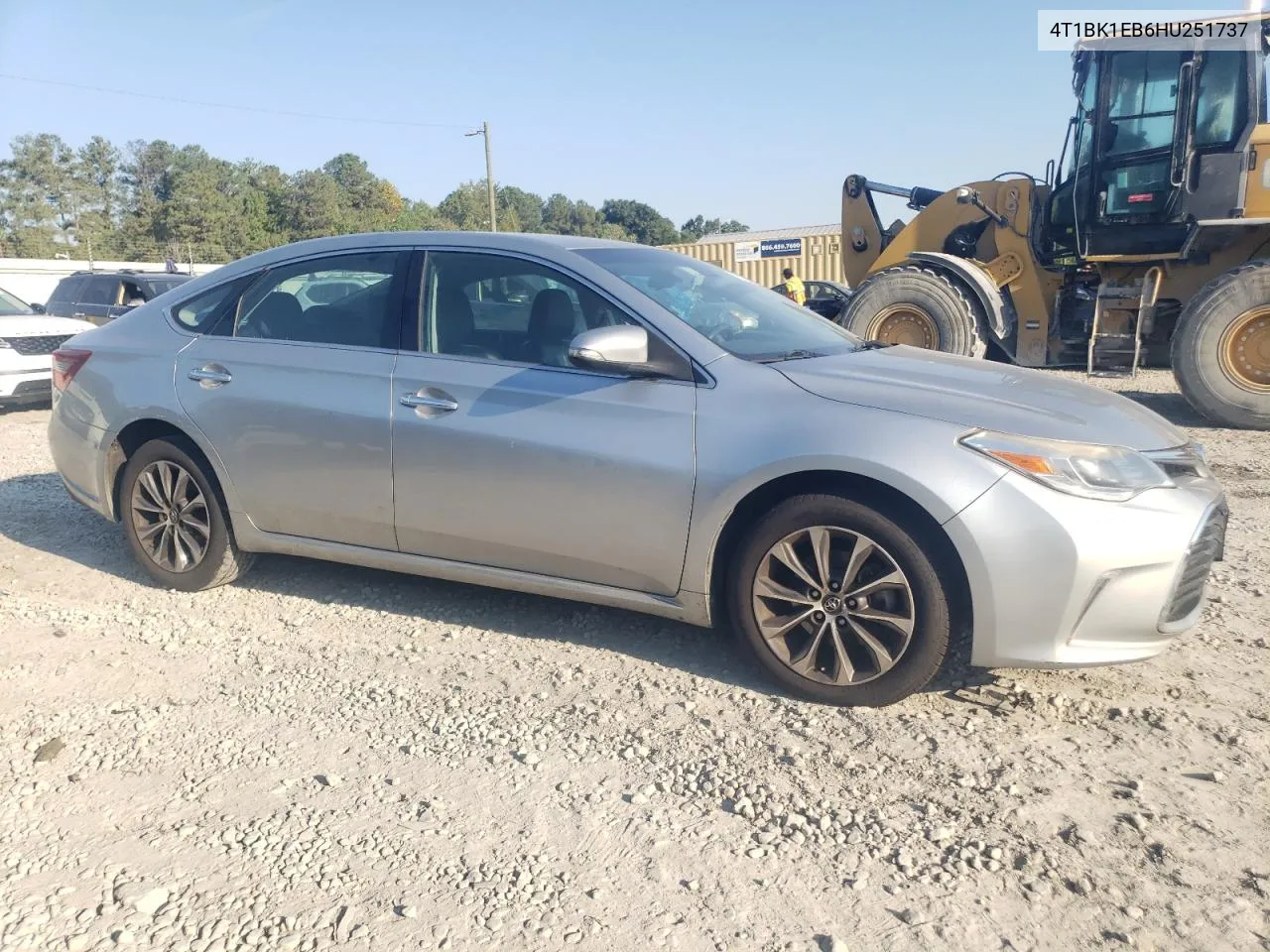 2017 Toyota Avalon Xle VIN: 4T1BK1EB6HU251737 Lot: 72825694