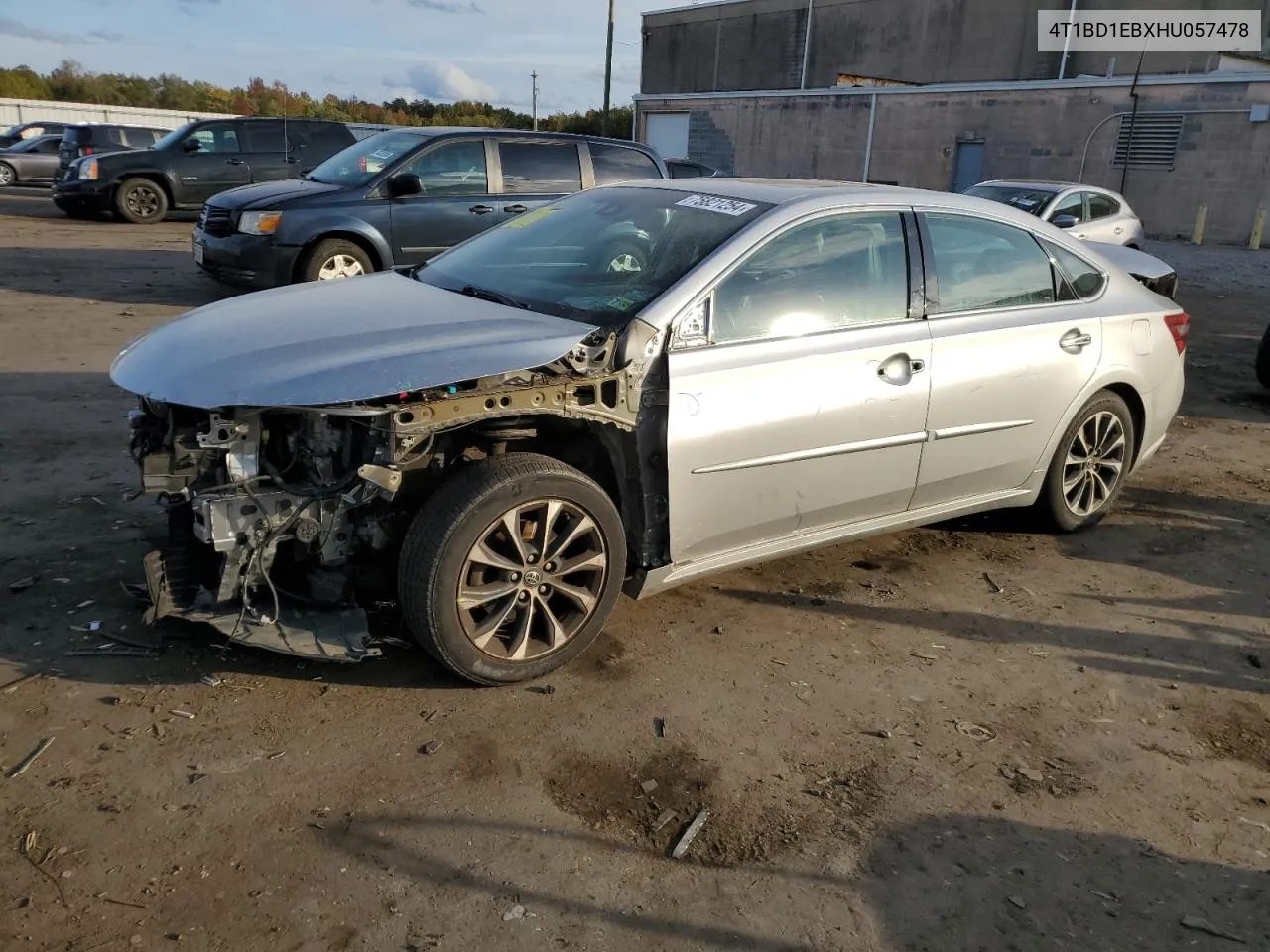 2017 Toyota Avalon Hybrid VIN: 4T1BD1EBXHU057478 Lot: 75821254