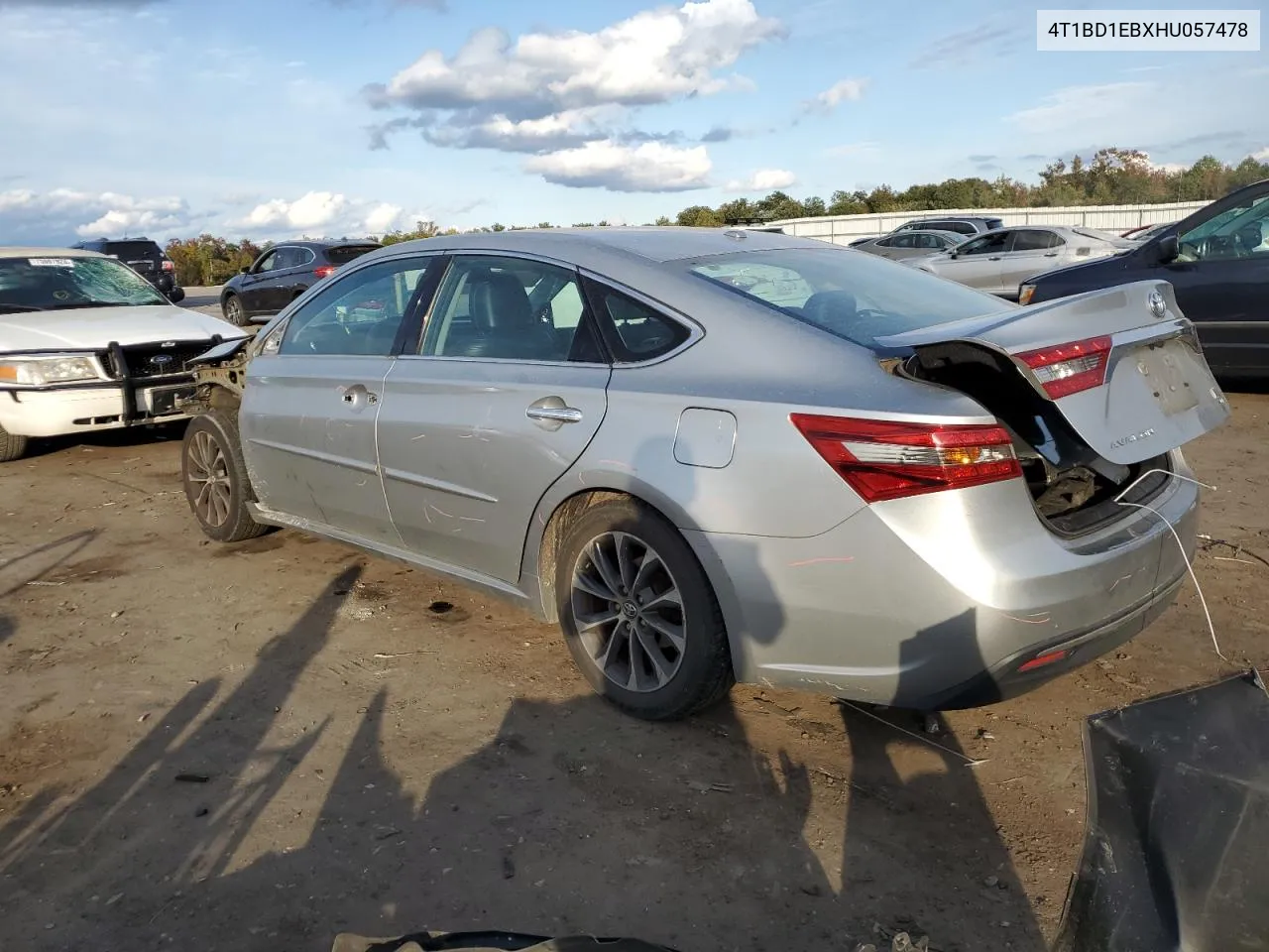 2017 Toyota Avalon Hybrid VIN: 4T1BD1EBXHU057478 Lot: 75821254