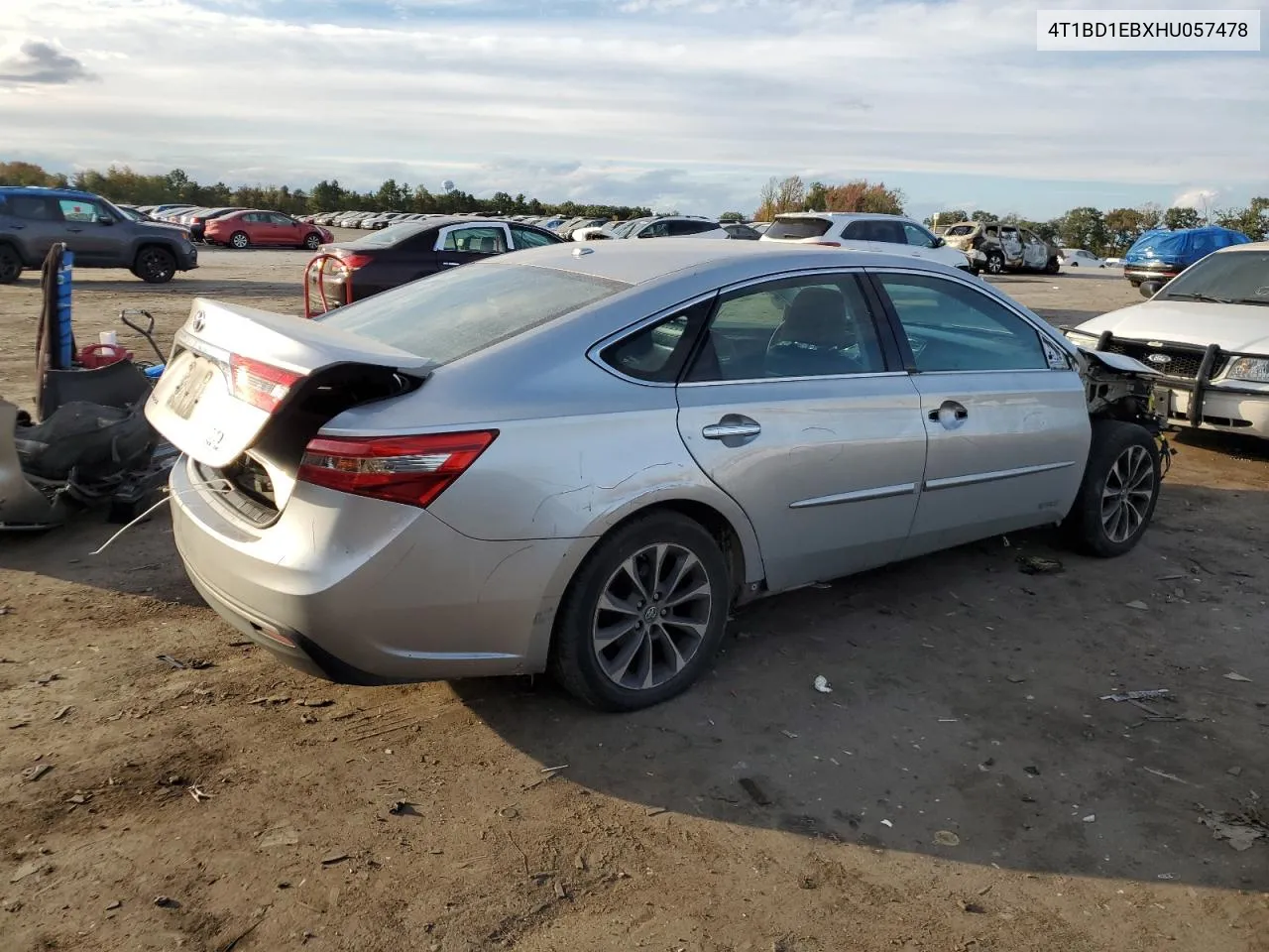 2017 Toyota Avalon Hybrid VIN: 4T1BD1EBXHU057478 Lot: 75821254