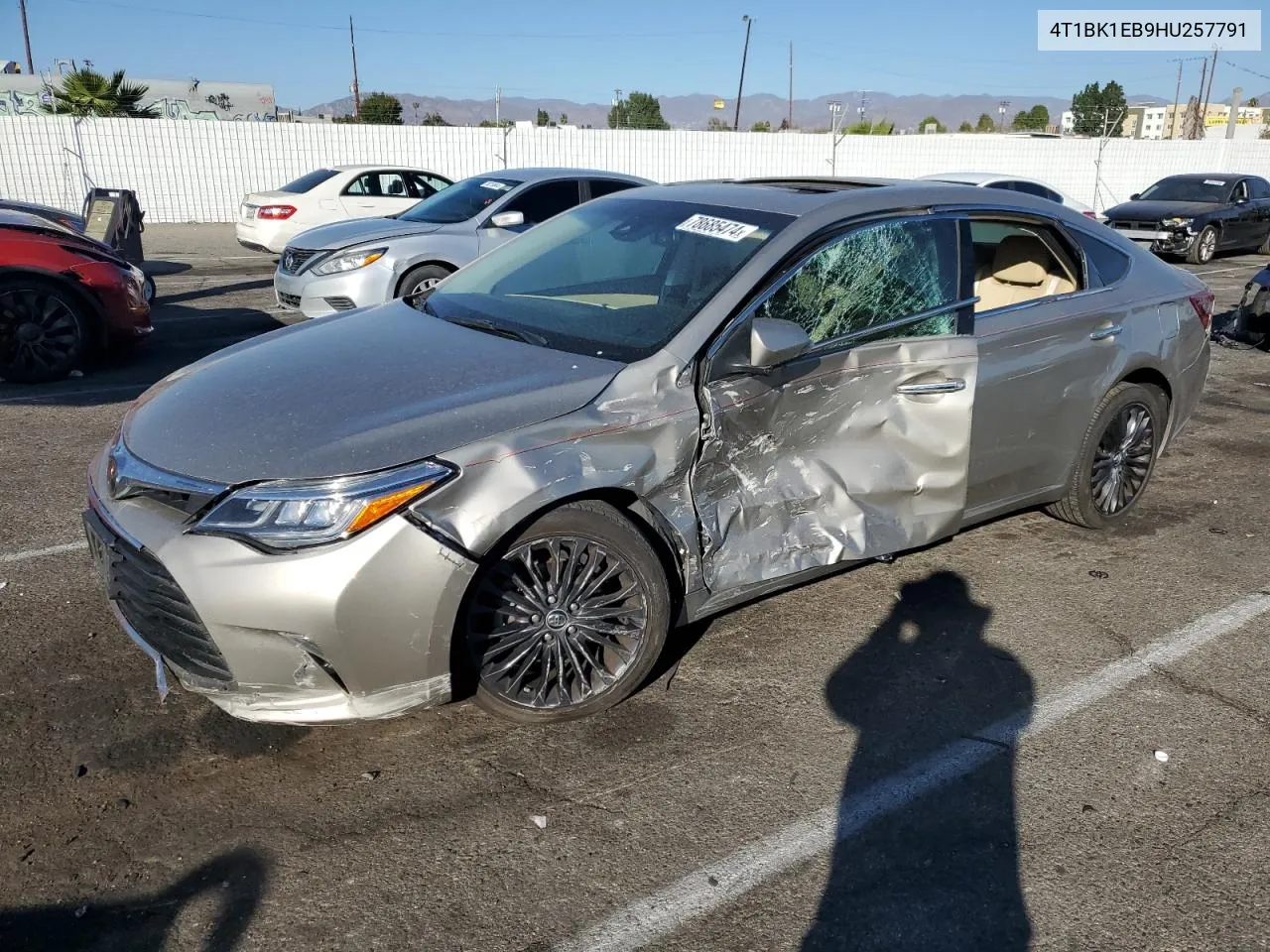 2017 Toyota Avalon Xle VIN: 4T1BK1EB9HU257791 Lot: 78685474