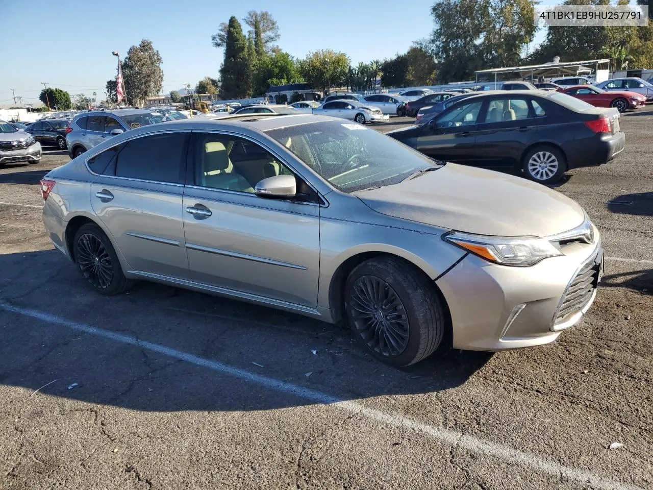 2017 Toyota Avalon Xle VIN: 4T1BK1EB9HU257791 Lot: 78685474