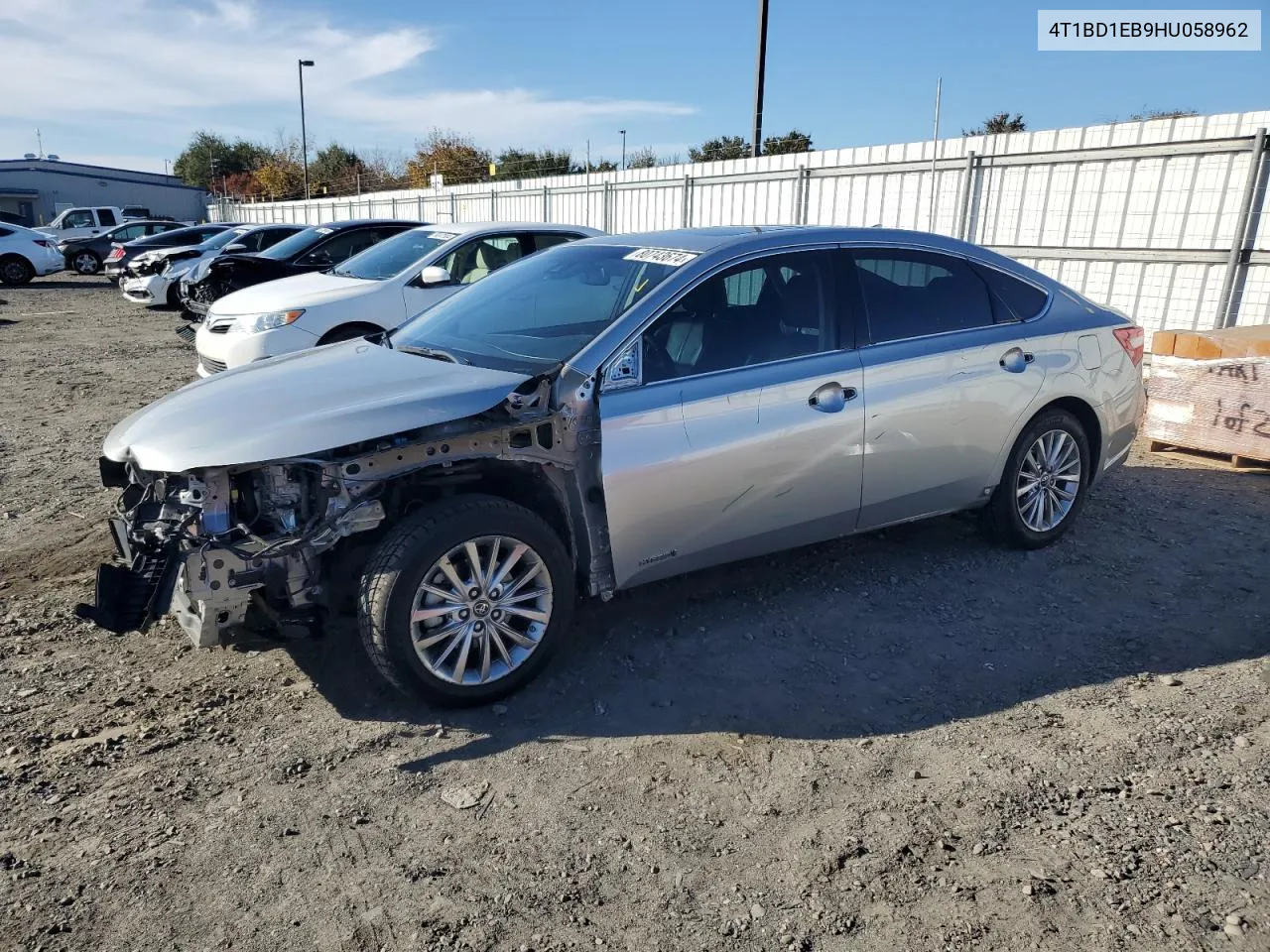 2017 Toyota Avalon Hybrid VIN: 4T1BD1EB9HU058962 Lot: 80743674