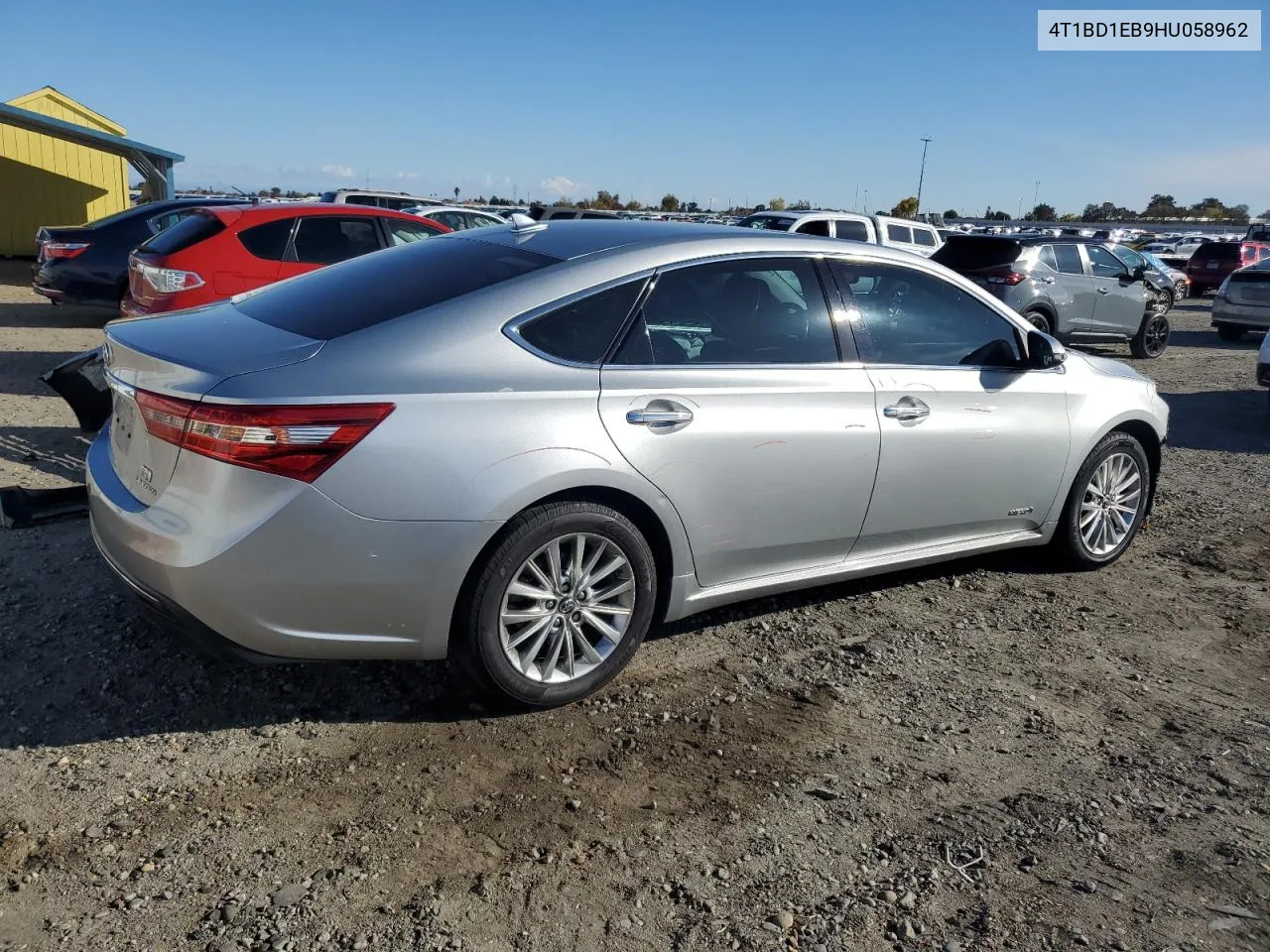 2017 Toyota Avalon Hybrid VIN: 4T1BD1EB9HU058962 Lot: 80743674