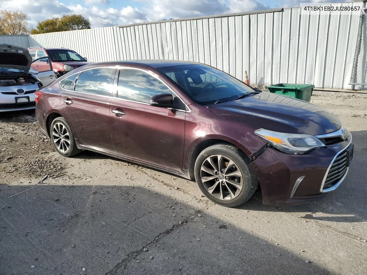 2018 Toyota Avalon Xle VIN: 4T1BK1EB2JU280657 Lot: 80123704