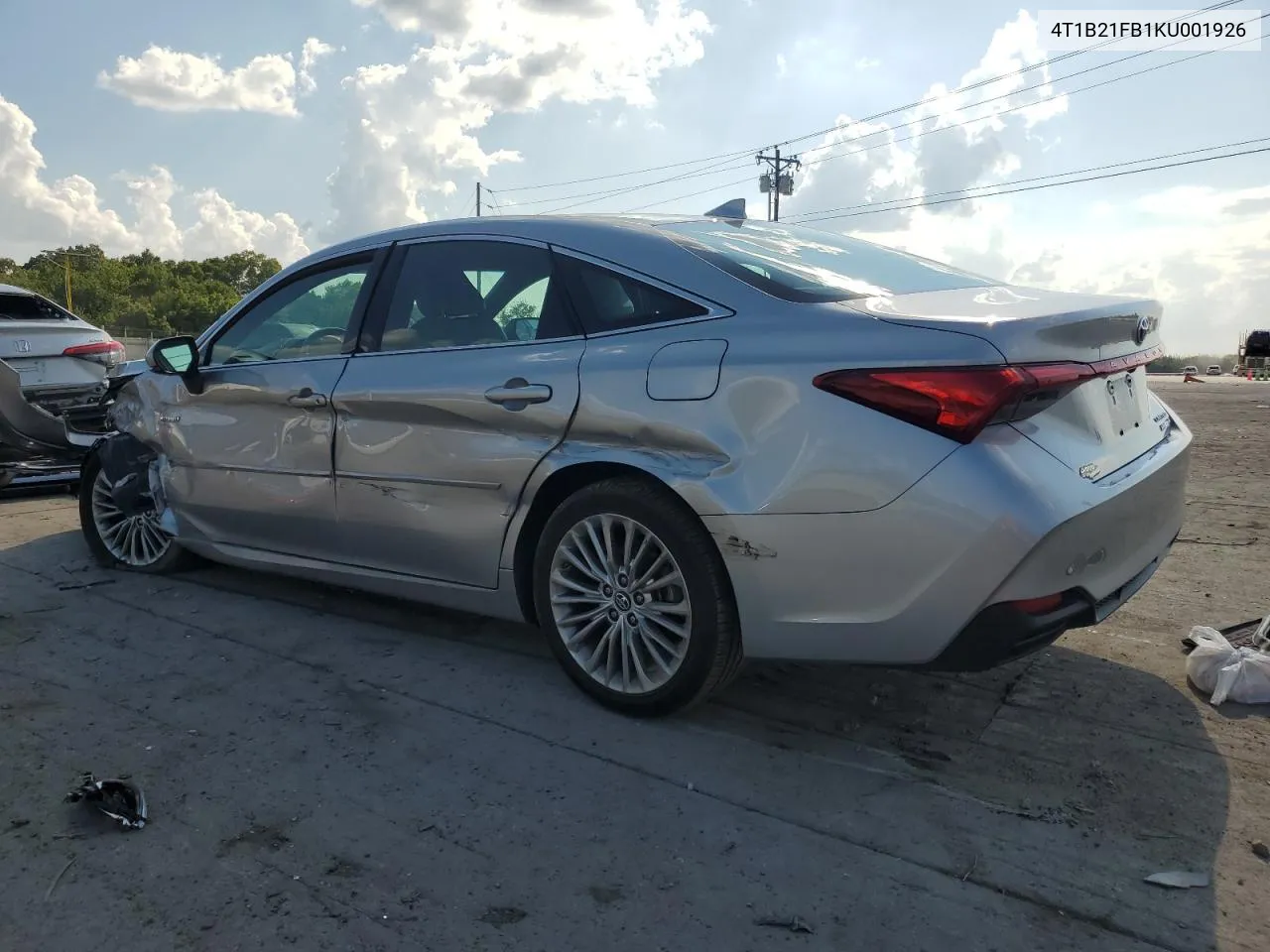 4T1B21FB1KU001926 2019 Toyota Avalon Xle