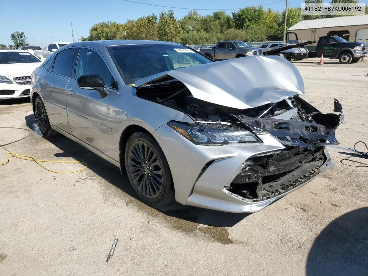 4T1B21FB7KU006192 2019 Toyota Avalon Xle