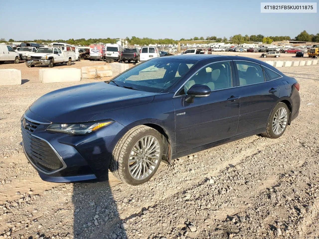 2019 Toyota Avalon Xle VIN: 4T1B21FB5KU011875 Lot: 75339374