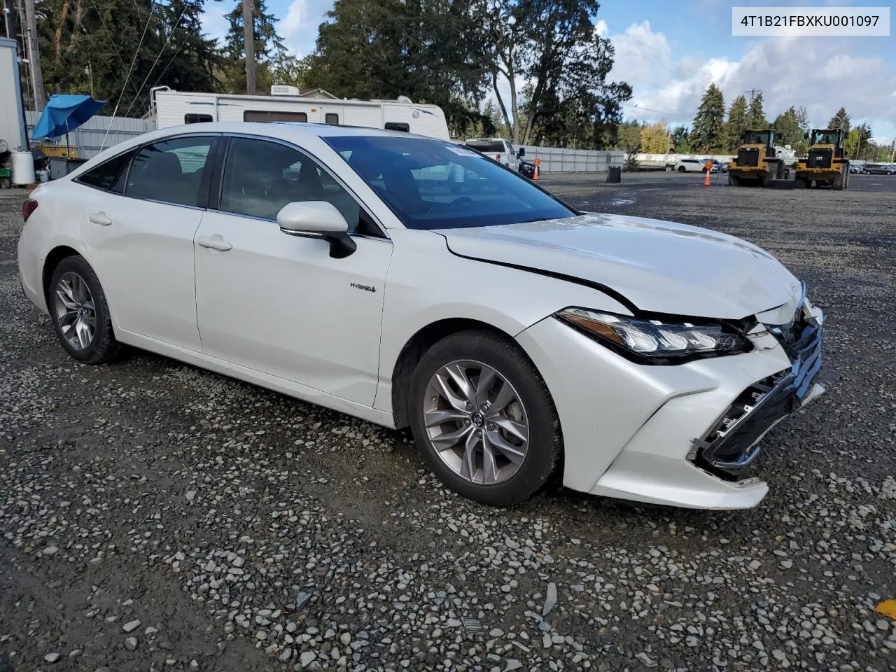 4T1B21FBXKU001097 2019 Toyota Avalon Xle