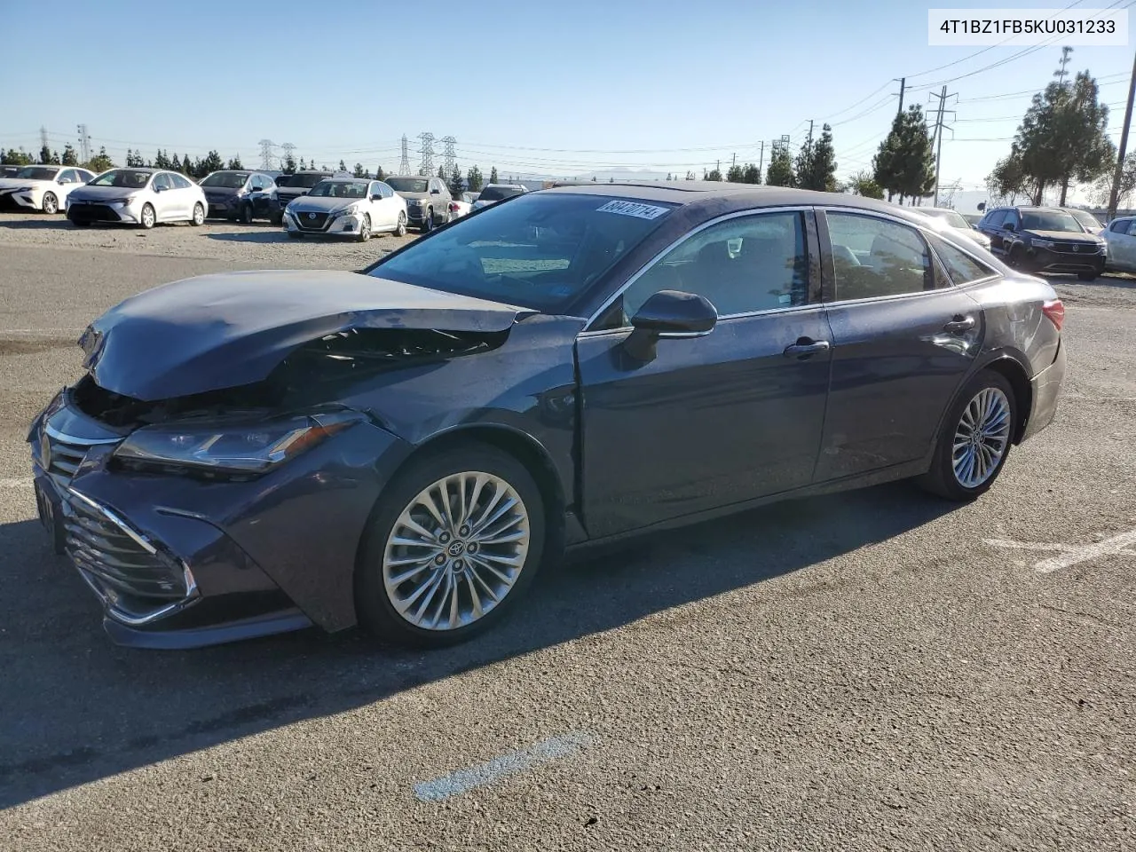 2019 Toyota Avalon Xle VIN: 4T1BZ1FB5KU031233 Lot: 80470714