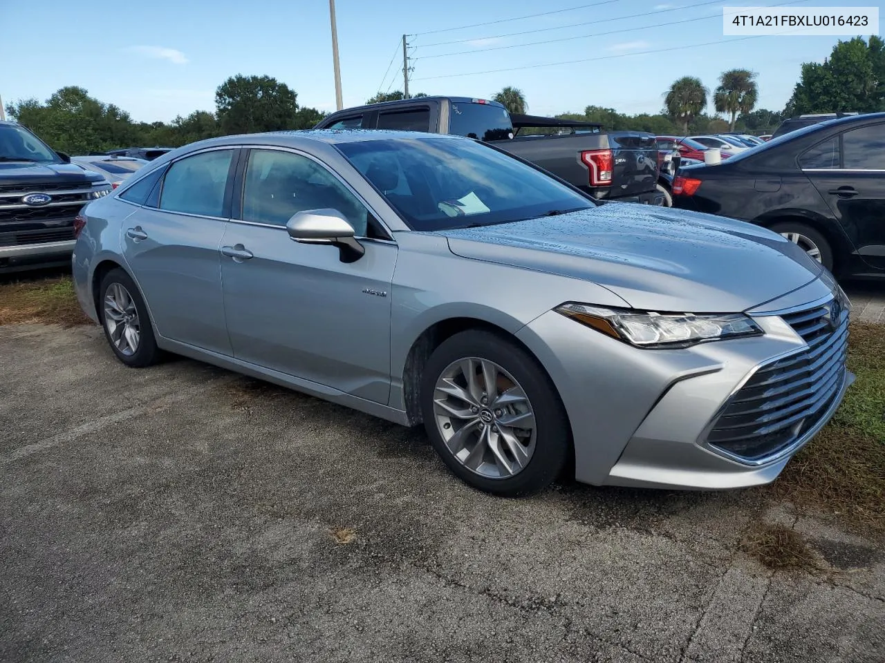 2020 Toyota Avalon Xle VIN: 4T1A21FBXLU016423 Lot: 74125414