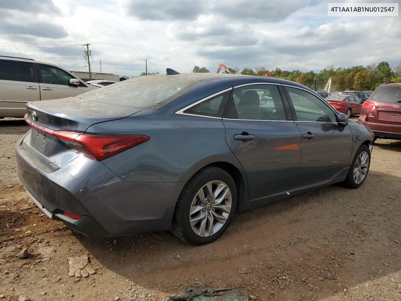 4T1AA1AB1NU012547 2022 Toyota Avalon Xle