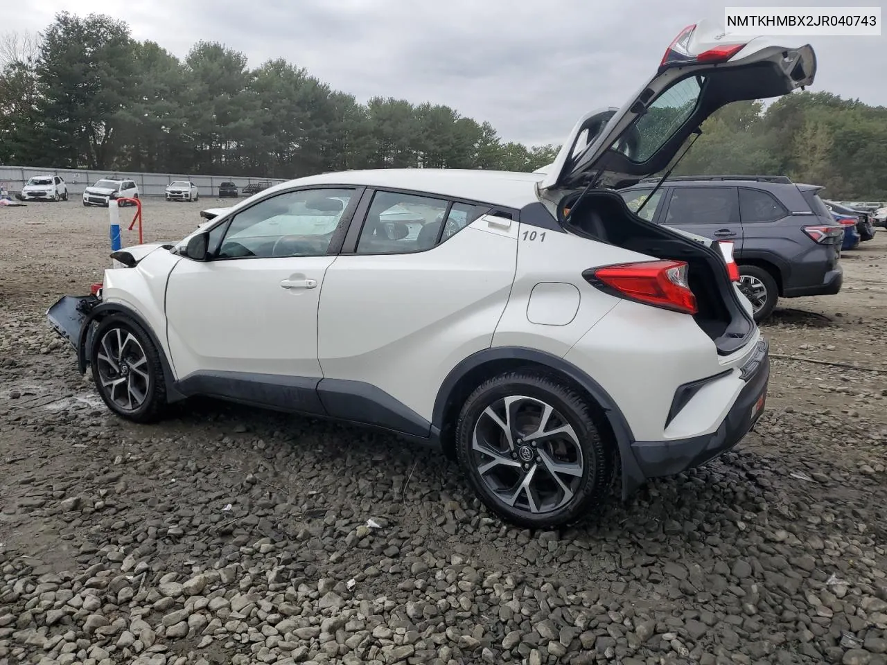 2018 Toyota C-Hr Xle VIN: NMTKHMBX2JR040743 Lot: 74050524