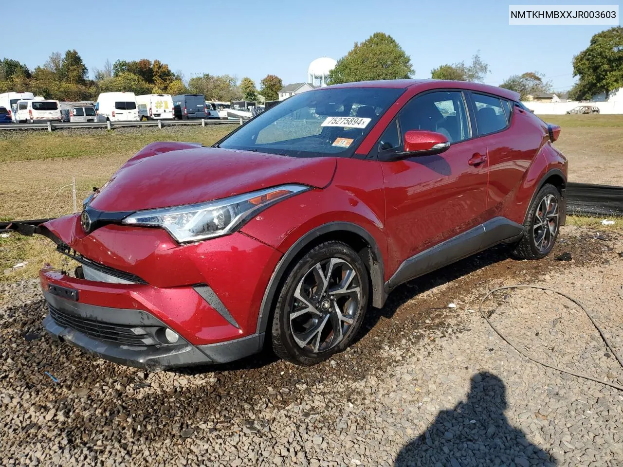 2018 Toyota C-Hr Xle VIN: NMTKHMBXXJR003603 Lot: 75275894