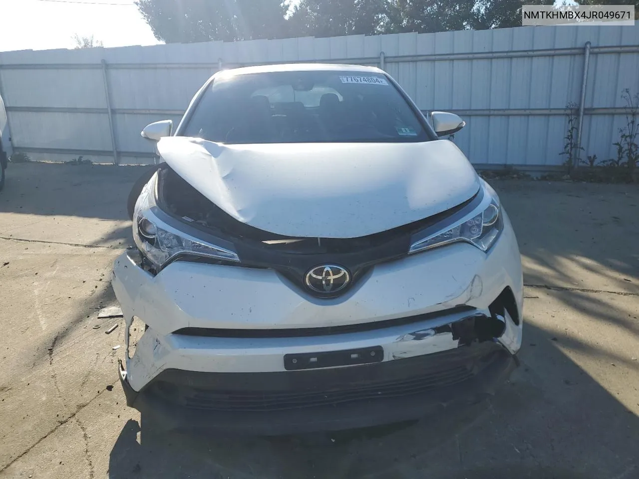 2018 Toyota C-Hr Xle VIN: NMTKHMBX4JR049671 Lot: 77674804